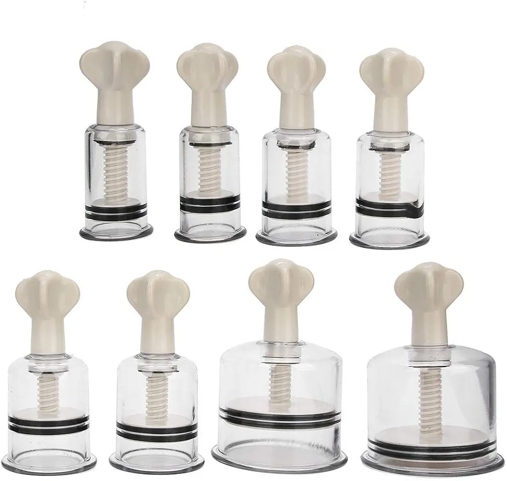 8pcs Household Acupoint Massage Cupping Cups Hand Twisting Rotational Vacuum Suction Cupping Set Fatigue Pain Relief Cupping