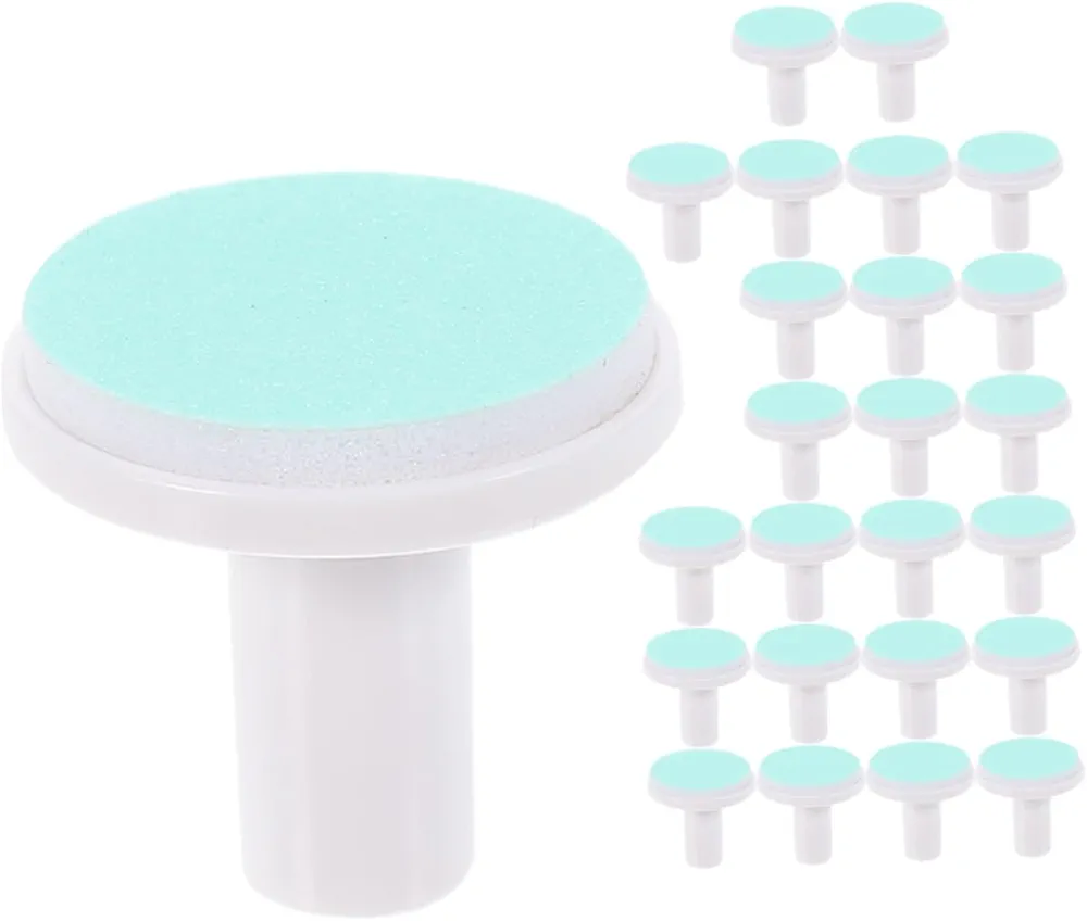 24 Pcs Nail Polisher Replacement Head Infant Electric Nail File Pads Baby Nail Clippers Baby Nail Trimmer Grinding Heads Nail Replacement Pads Plastic Polishing Head Bulk Child