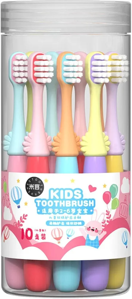 Mike Children's Toothbrush Soft bristles Wholesale Cartoon Gum Care Household 3-12 Years Old Baby Storage Ten Barrels