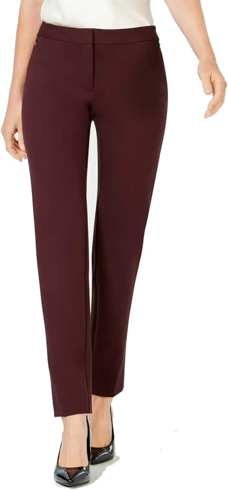 Alfani Womens Zip-Pocket Casual Trouser Pants