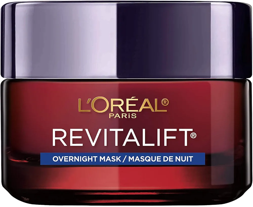 L'Oreal Paris Revitalift Triple Power Anti-Aging Overnight Mask, Pro Retinol, Hyaluronic Acid & Vitamin C, Reduce Wrinkles 1.7 Oz