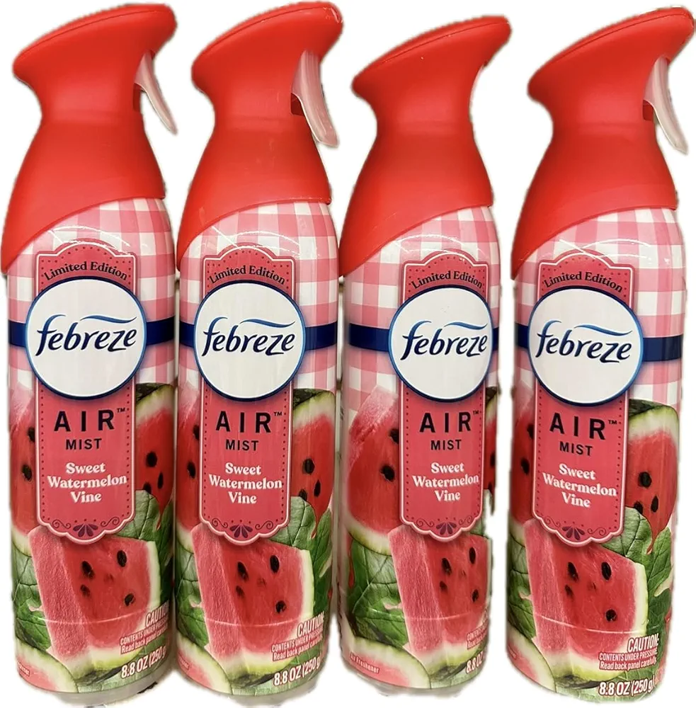 #1 Air Freshner ~ Febreeze Air Freshener and Odor Eliminator - 4 Pack (Sweet Watermelon Vine)