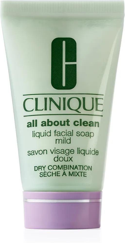 Clinique All About Clean Liquid Gentle Facial Cleanser Soap For Dry Combination Skin Types, Mild