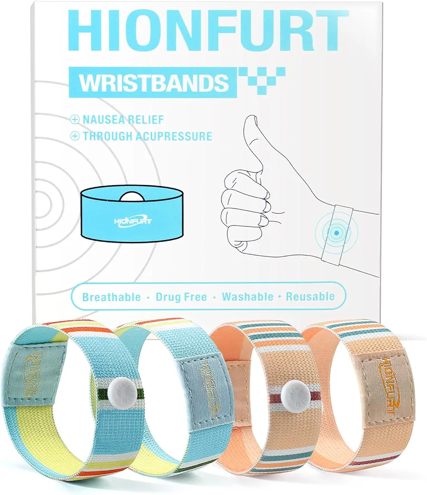 Nausea Relief Motion Sickness Bands, Sea Sickness Wristbands Motion Sickness (Cruise,Plane) Morning Sickness Anti Nausea Relief Wristband Bracelets for Pregnant Women and Adult Kids（XSmall）