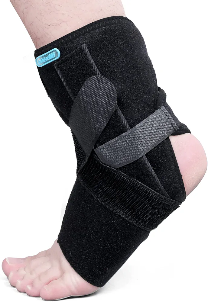 Ankle Brace with Detachable Splints for Sprained Ankle for Women and Men, Ankle Support for Left Right Feet Sports Injury Recovered-Basketball, Football, Ankle Stabilizer Brace Foot Brace Plantar Fasciitis Relief, Ankle Wrap