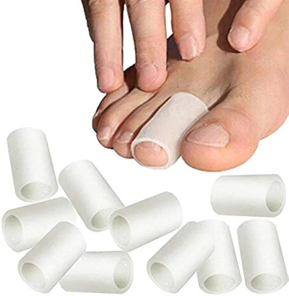 Gel Toe Protector, Toe Sleeve for Men & Women - Relieve Bunion Pain - Avoid Blisters While Running, Hiking, Skating or Dancing - Latex-Free – 10 Pcs. Bonus Free Nail Clipper