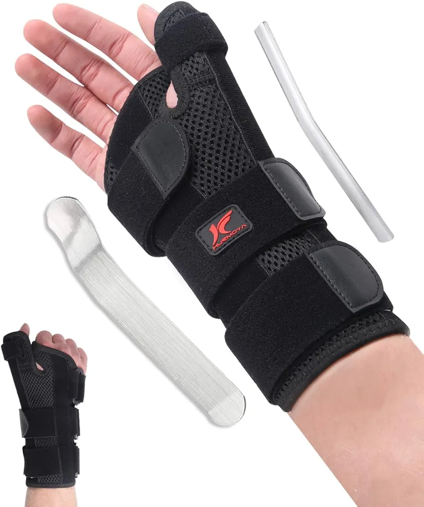 Wrist Brace Thumb Spica Splint Support for Carpal Tunnel, De Quervain's Tenosynovitis, Tendonitis Pain Arthritis Trigger for Man and Women (Large - Right Hand)