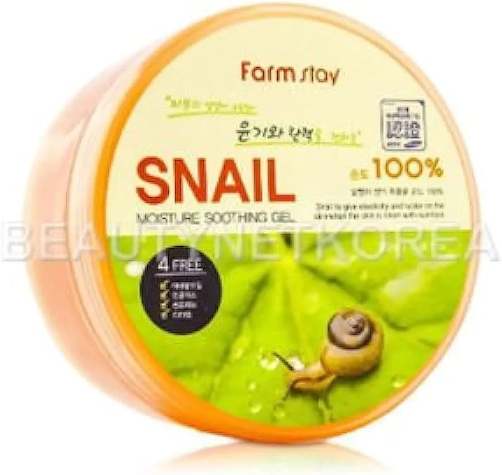 FARMSTAY Moisture Soothing Gel Snail 10.14 oz. /300ml Hydrates & Soothes for Moisture