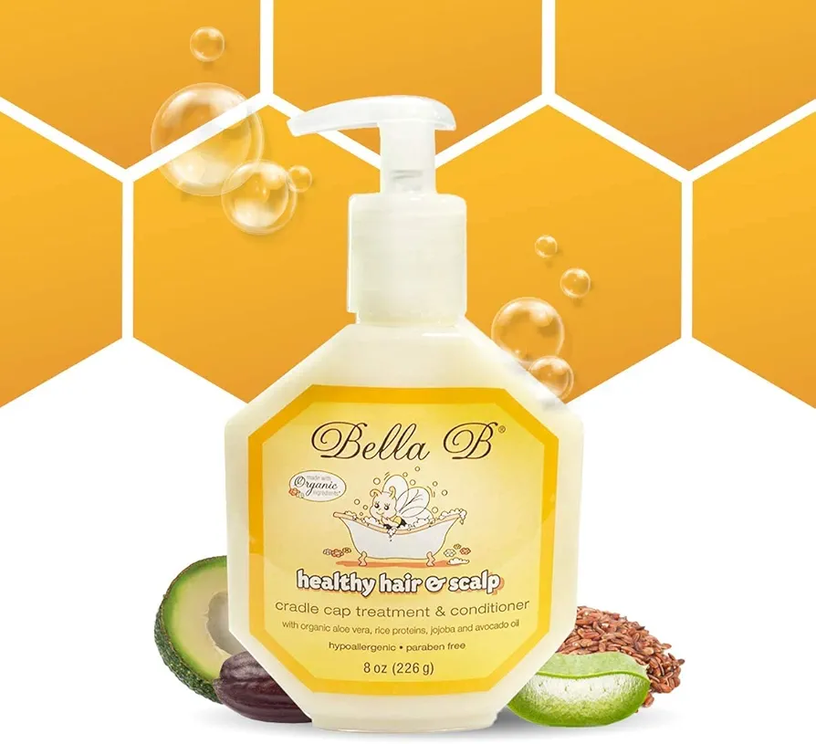 BELLA B Healthy Hair & Scalp Baby Cradle Cap Treatment 8 oz - Cradle Cap Treatment For Babies - Baby Conditioner Silky Hair Care - Cradle Cap Treatment For Toddlers - Conditioner For Babies