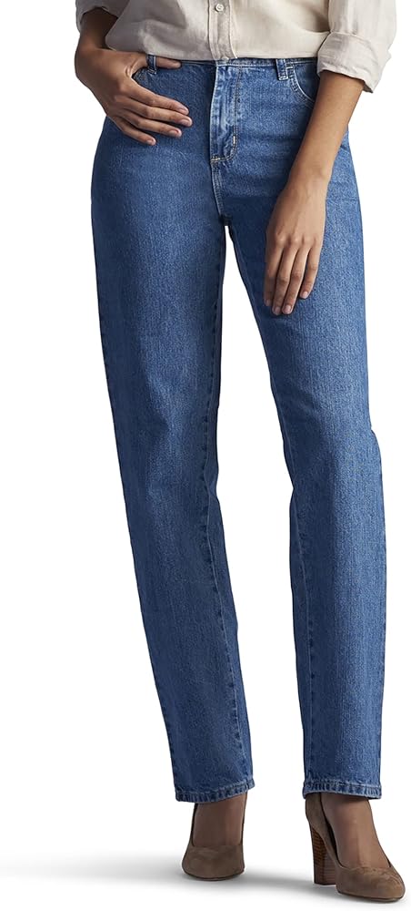 Lee Womens Relaxed Fit All Cotton Straight Leg Jean