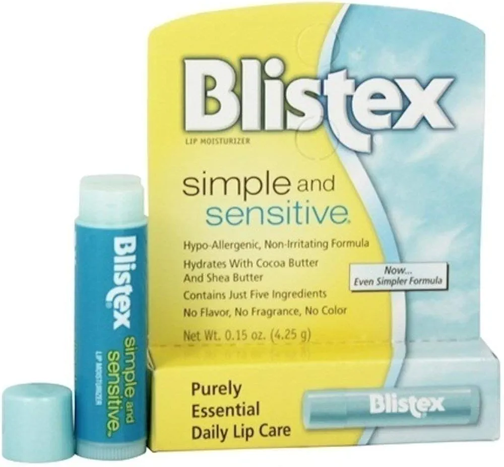 Blistex sencilla y Sensible Lip Moisturizer 0,15 oz (Pack of 1)