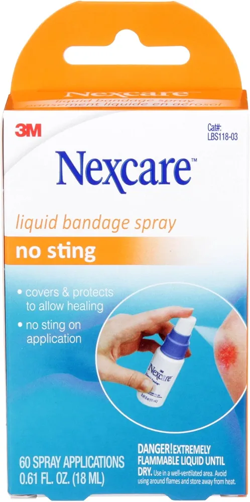 3M PERSONAL AND HEALTH CARE 78498 Nexcare No Sting Liquid Bandage Spray - 0.6...