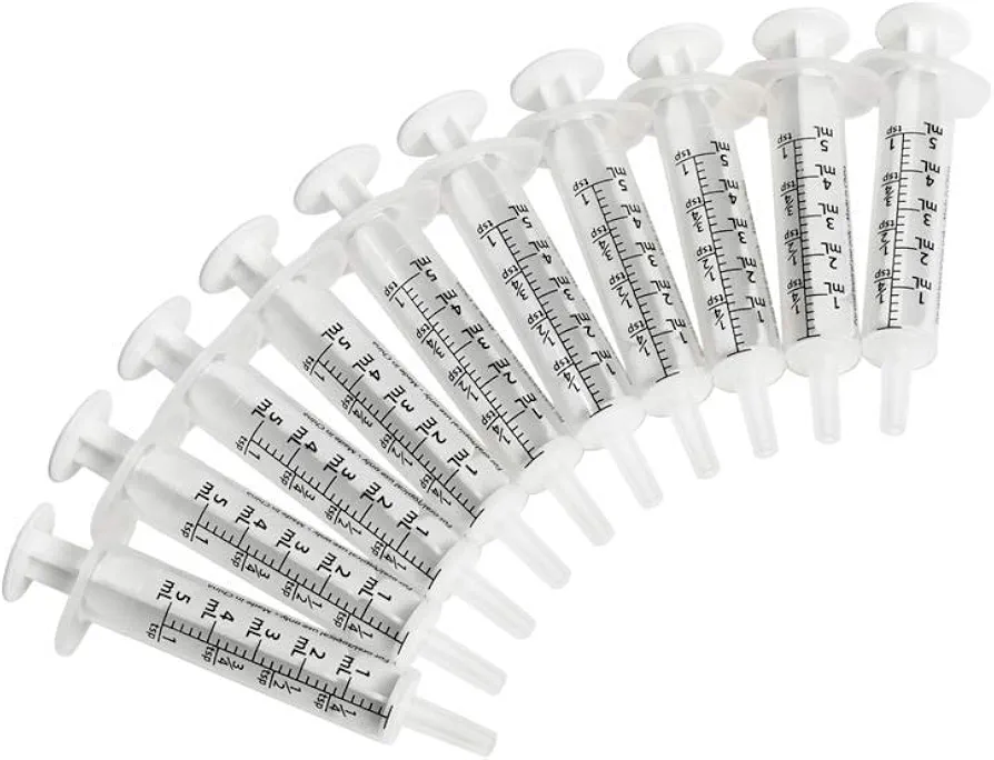 Ezy Dose Oral Syringe & Dispenser | For Liquid Medicine | 5 mL/1 TSP | (pack of 50)