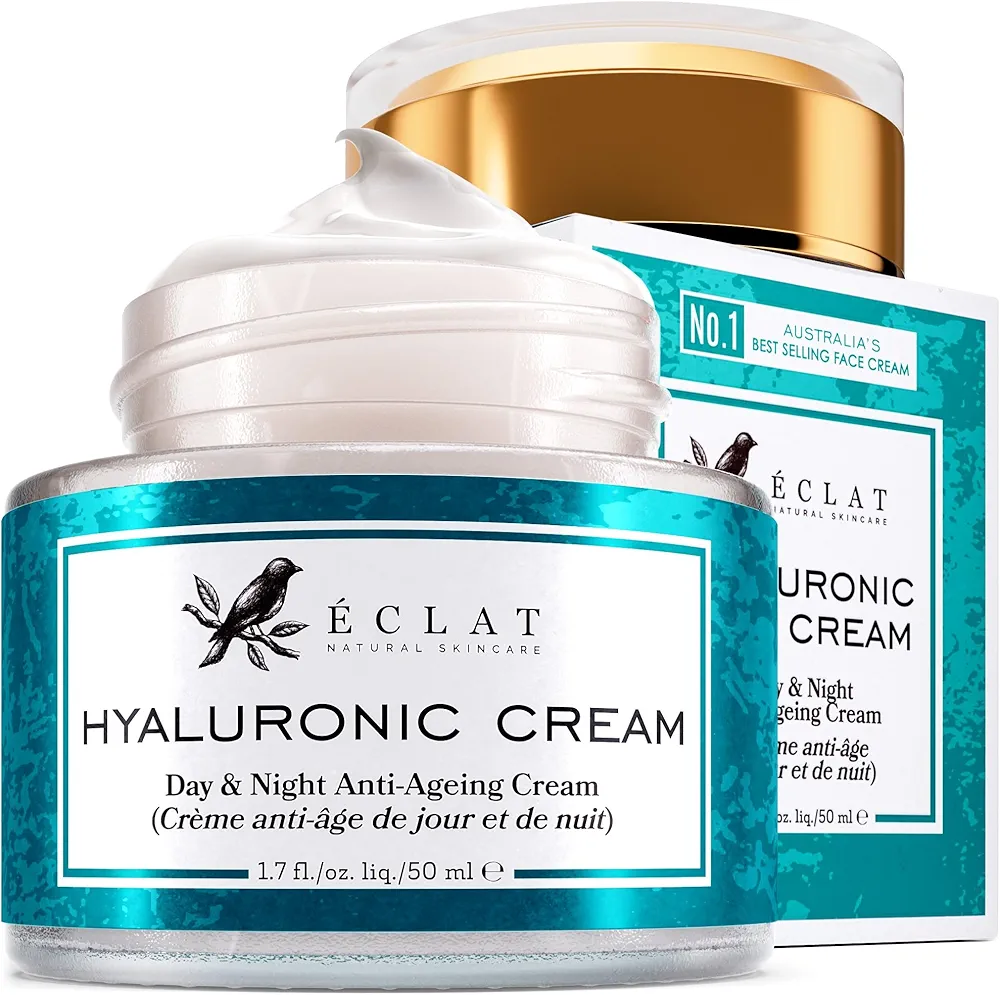 Hyaluronic Acid Face Moisturizer for Women and Men - Anti Aging Face Lotion Facial Moisturizer, Anti Wrinkle Hydrating Face Cream, Antiaging Hydrating Moisturizer, Day and Night Hyaluronic Cream