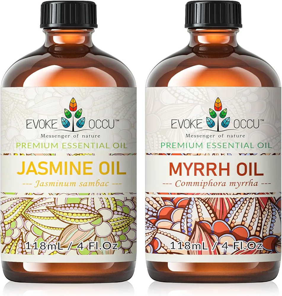 EVOKE OCCU Jasmine Essential Oil and Myrrh Essential Oil - 4 Fl Oz