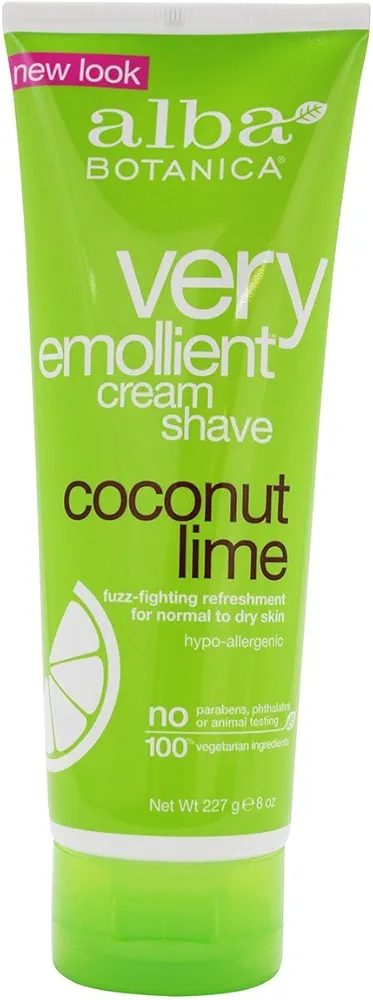 ALBA BOTANICA CREAM SHAVE,COCONUT LIME, 8 OZ