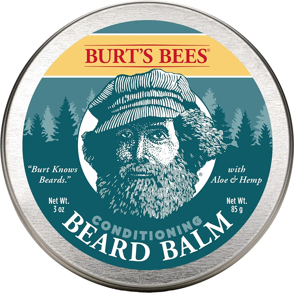 Burt’s Bees Conditioning Beard Balm with Aloe & Hemp, For Men, 3 Ounces