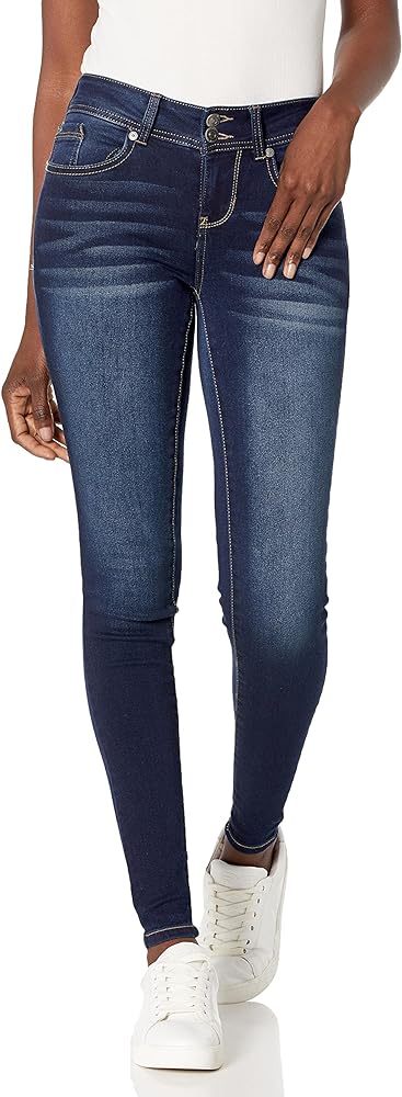 WallFlower Women's Ultra Skinny Mid-Rise Insta Soft Juniors Jeans (Standard and Plus)