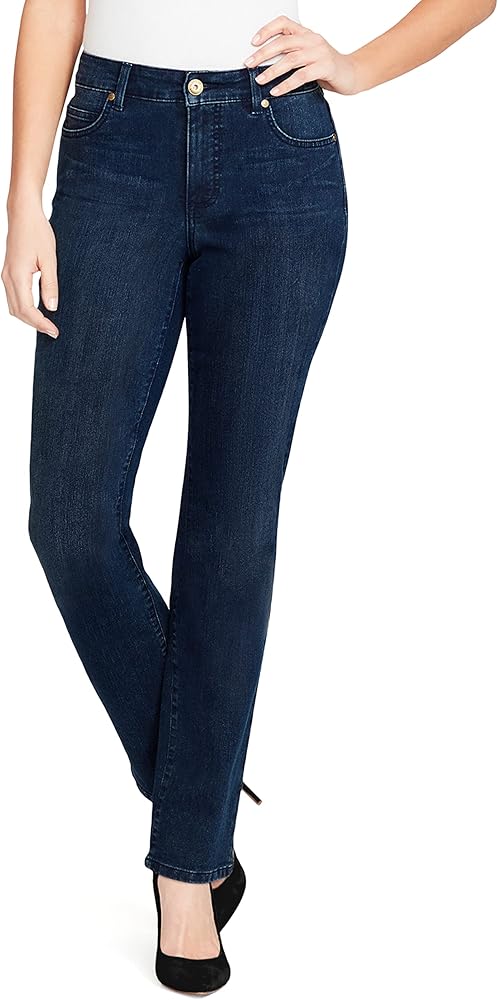 Bandolino Women's Plus Size Mandie Signature Fit High Rise Straight Leg Jean