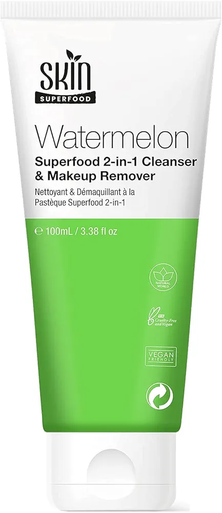 2-in-1 Watermelon Cleanser & Makeup Remover. Natural & Vegan 3.38 Fl Oz