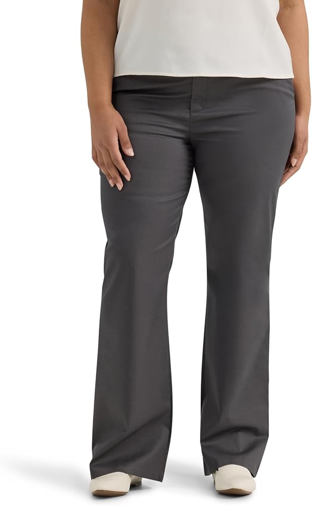 Lee Women's Plus Size Wrinkle Free Mid Rise Bootcut Pant