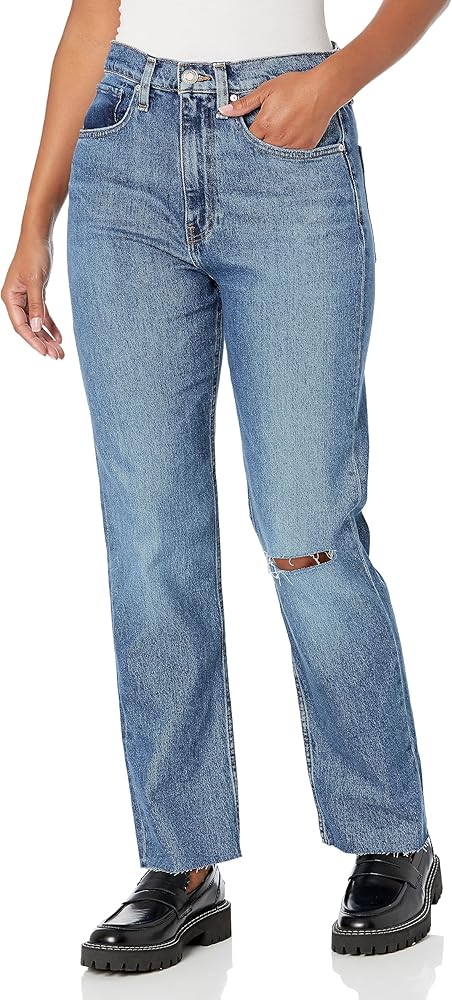 HUDSON Women's Jade High Rise Straight Leg Loose Fit Jean