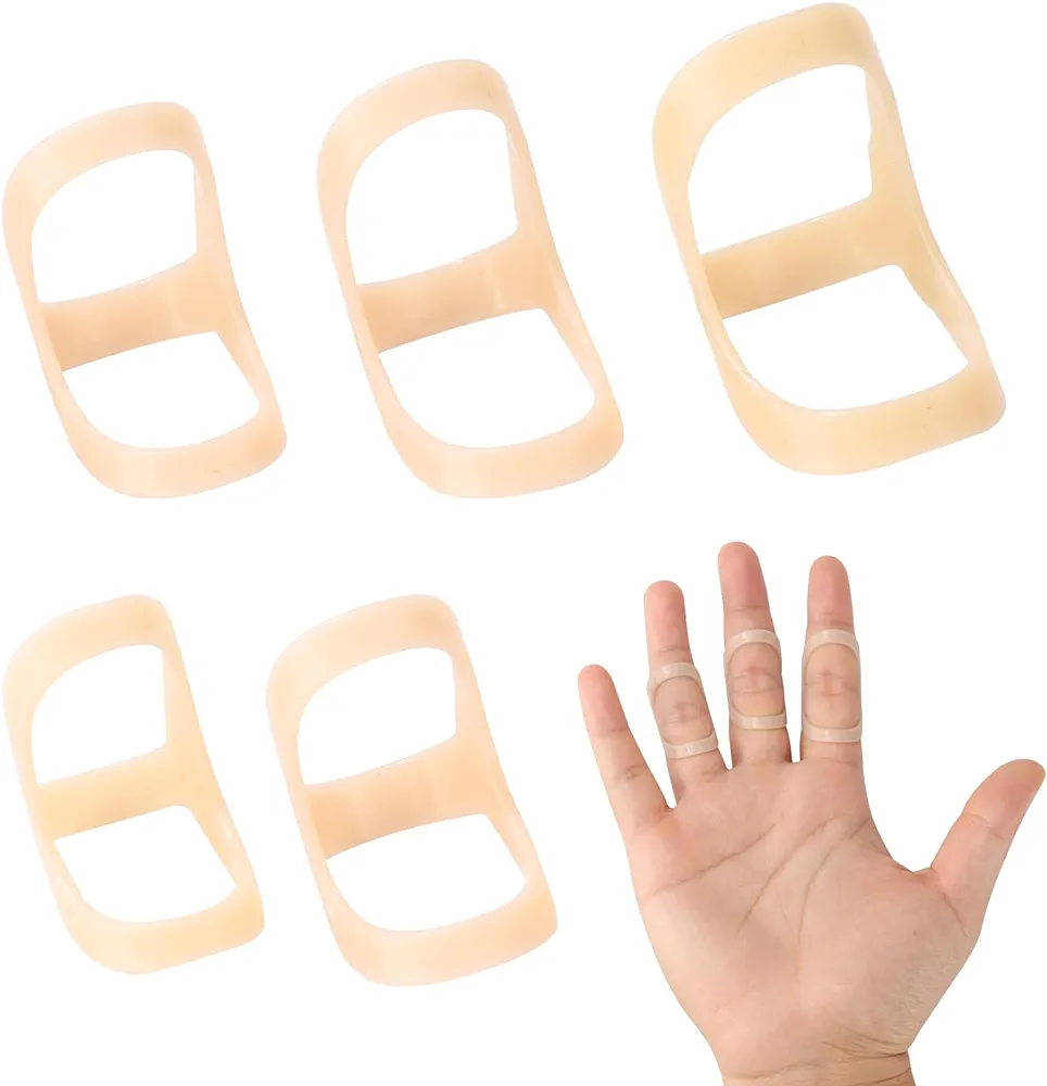 Oval Finger Splints, 5PCS Oval Trigger Finger Splint for Trigger/Mallet/Arthritis/Straightening, Trigger Finger Brace for Thumb Middle Pinky or Ring Finger -Size 6,7,8,9,10