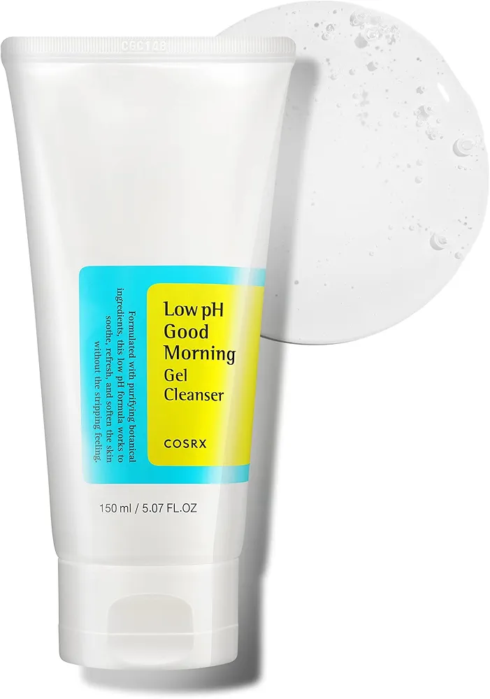 COSRX Low pH Good Morning Gel Cleanser, Daily Mild Face Cleanser for Sensitive Skin with BHA & Tea-Tree Oil, PH Balancing, Korean Skincare (5.07fl.oz/150ml)