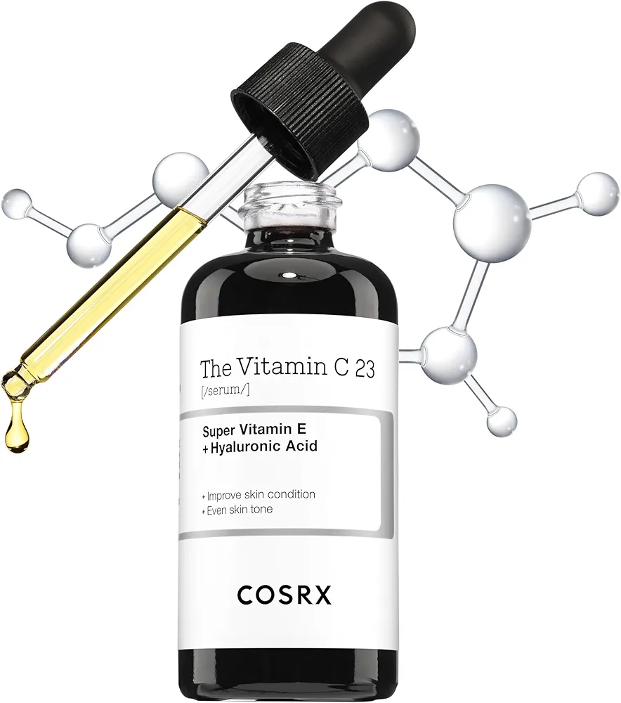 COSRX Pure Vitamin C 23% Serum with Vitamin E & Hyaluronic Acid, Brightening & Hydrating Facial Serum for Fine Lines, Uneven Skin Tone & Dull Skin, 0.7oz/20g, Korean Skincare