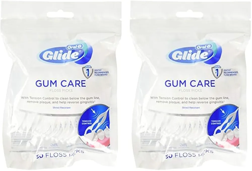 Glide Pro-Health Advanced Floss Picks 30 Ea,30 Count (Pack of 4)