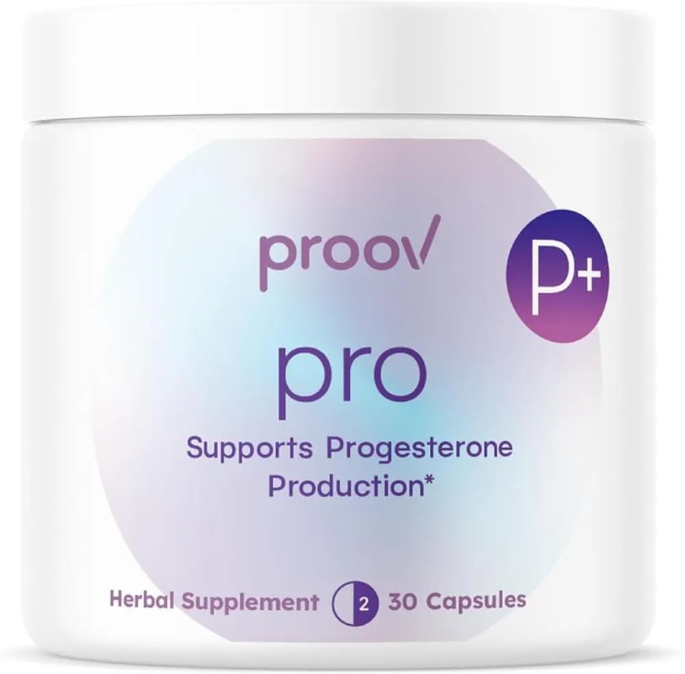 Proov Pro, Natural Fertility Supplement to Support Progesterone Production for Women | Ashwagandha, Maca Root, Vitex Berry (Chasteberry) | 30 Herbal Capsules