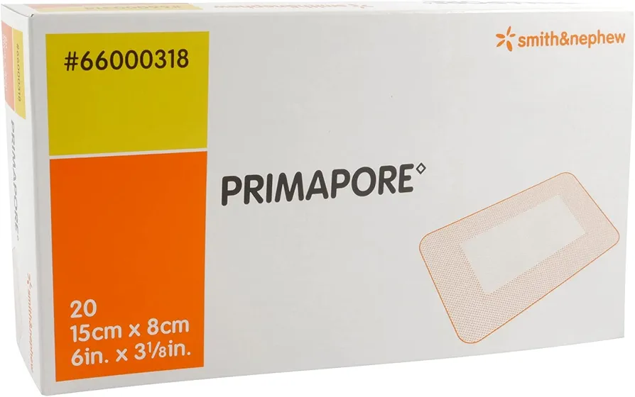 Smith & Nephew 5466000318 Primapore Adhesive Wound Sterile Dressing 6" x 3-1/8" (200 Per Case)