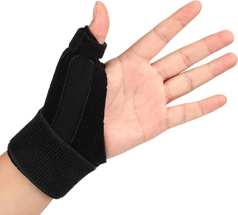 Giantree Thumb Splint, Adjustable Thumb Brace Wrist Support Breathable Thumb Splint for Trigger Finger Pain Relie Tendonitis Sprained(Left thumb splint)