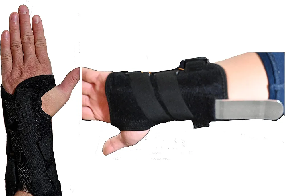 Wrist Brace for Carpal Tunnel, Adjustable Wrist Support Brace with Splints Left Hand, Small/Medium/Large, Arm Compression Hand Support for Injuries, Wrist Pain, Sport, Sprain