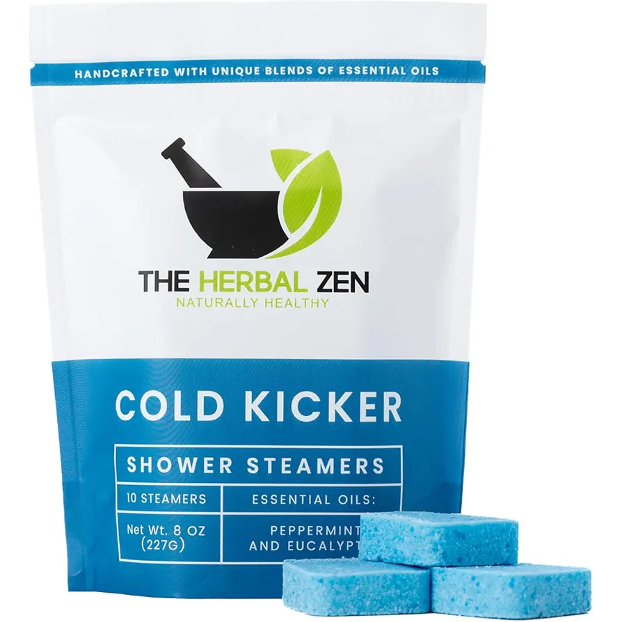 Cold Kicker Shower Steamers Aromatherapy, Eucalyptus Shower Steamer, Shower Bombs Made in the USA, Menthol Shower Steamer, Self Care Gifts, Mothers Day Gifts, Spa Day Gift for Her and Him