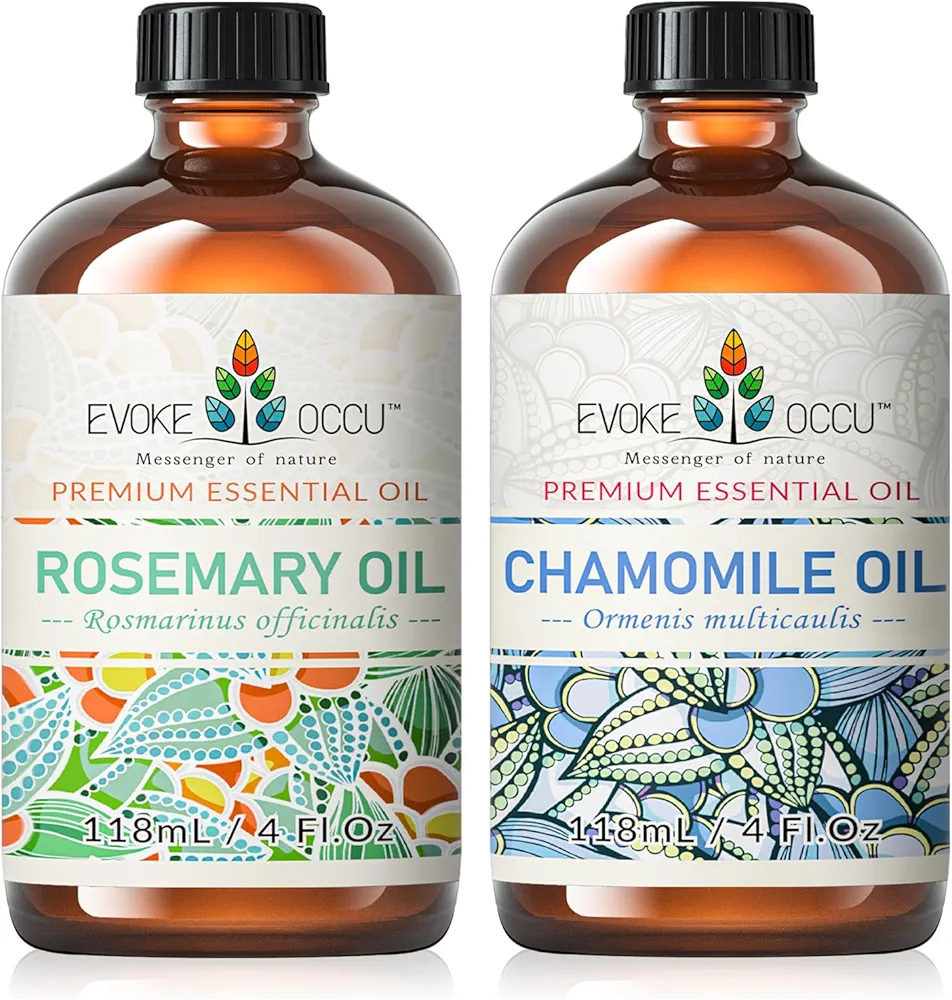 EVOKE OCCU Rosemary Essential Oil and Chamomile Essential Oil - 4 Fl Oz