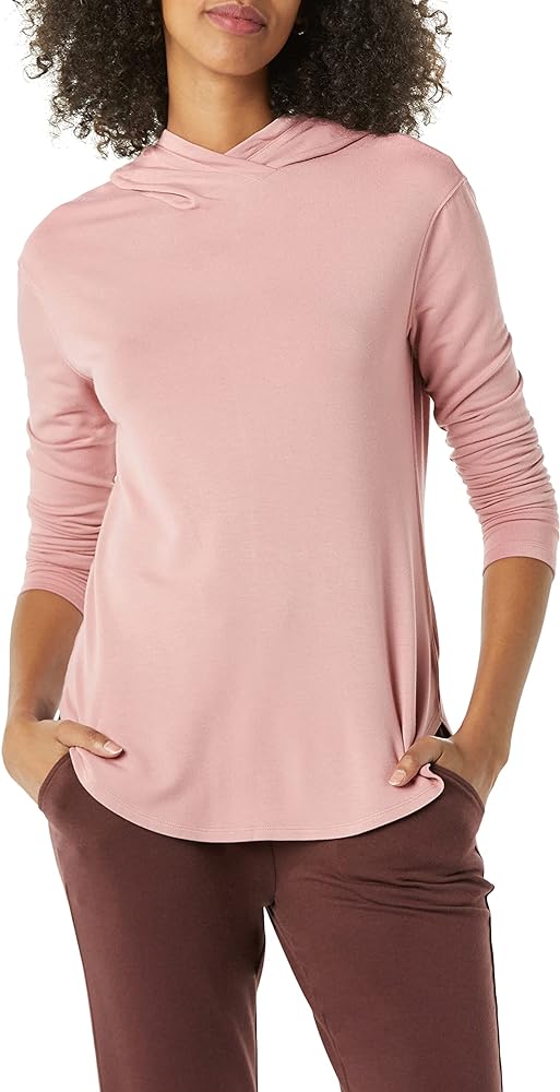 Amazon Essentials Women's Supersoft Terry Standard-Fit Long-Sleeve Hooded Pullover (Previously Daily Ritual)