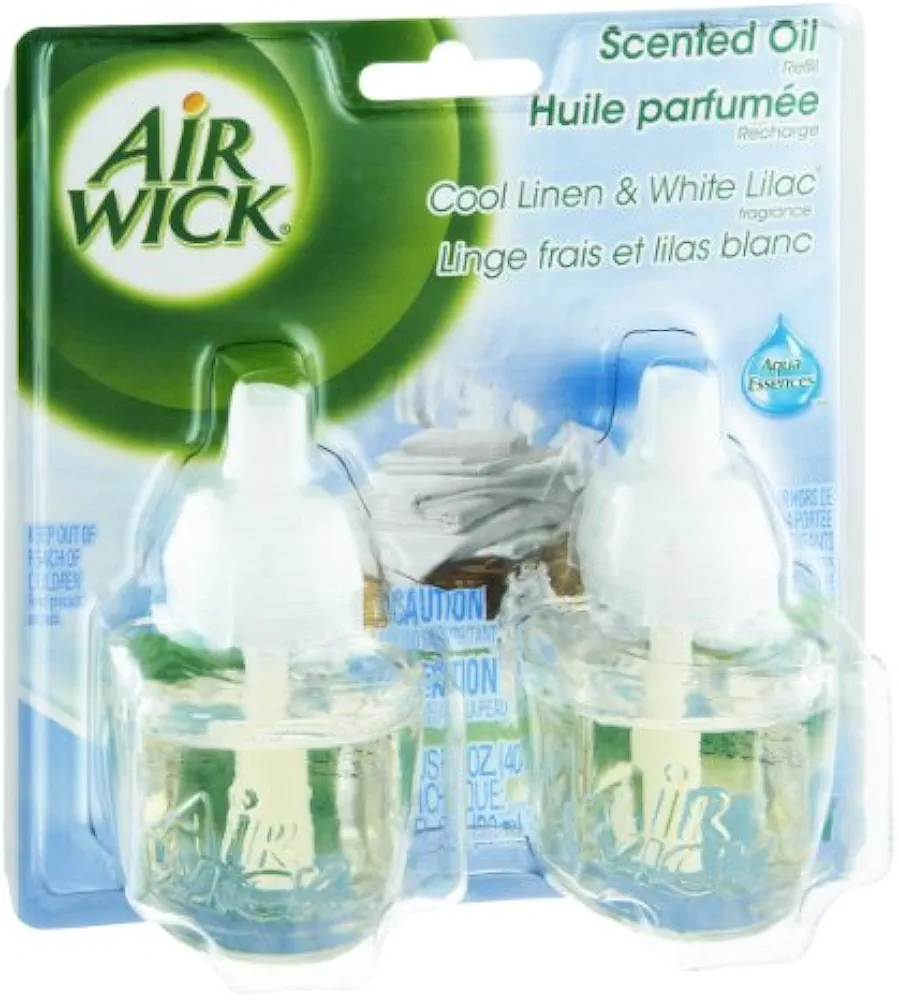 Air Wick Cool Linen & White Lilac Scented Oil Refills - 2 CT