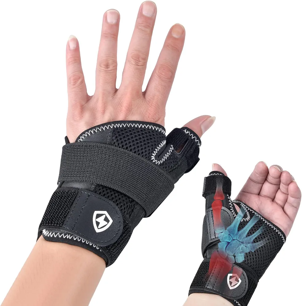 Thumb Brace for Men & Women - Thumb Spica Splint Wrist Support for Tendinitis Arthritis Sprained, Trigger Finger, Pain Relief, Lightweight & Breathable Design Fit Left & Right Hands,1pcs