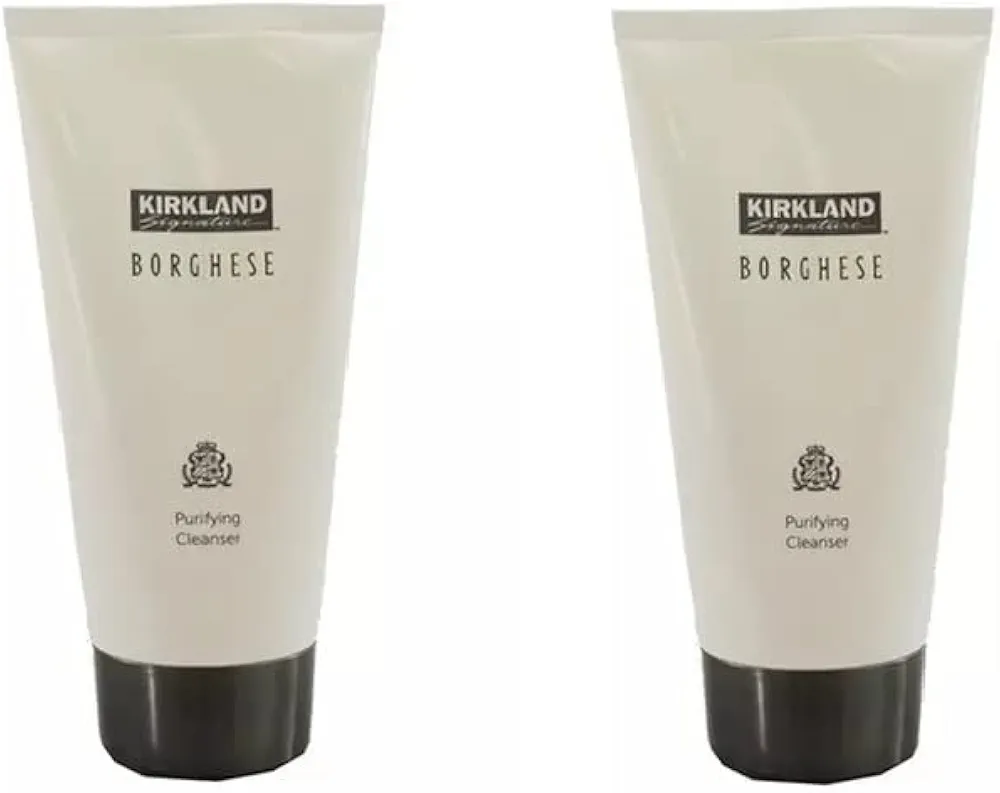 Kirkland Signature Borghese Purifying Facial Cleanser, Unscented,Paraben Free,Fragrance Free,Keeps Moisture Balanced, 10 Fl oz ( 2 Pack, 5 Fl oz each ), Kirkl-b123