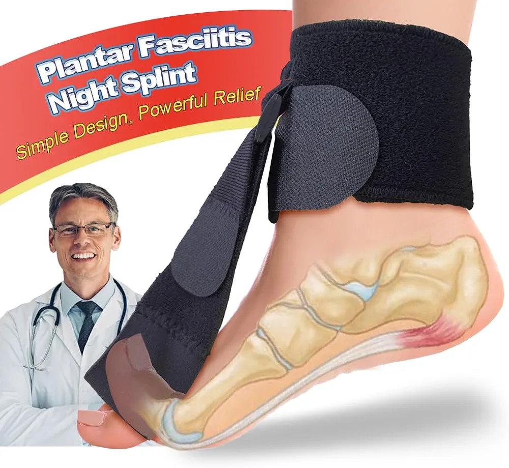 Plantar Fasciitis Night Splint, Experience Ultimate Foot Splint Brace for Women & Men