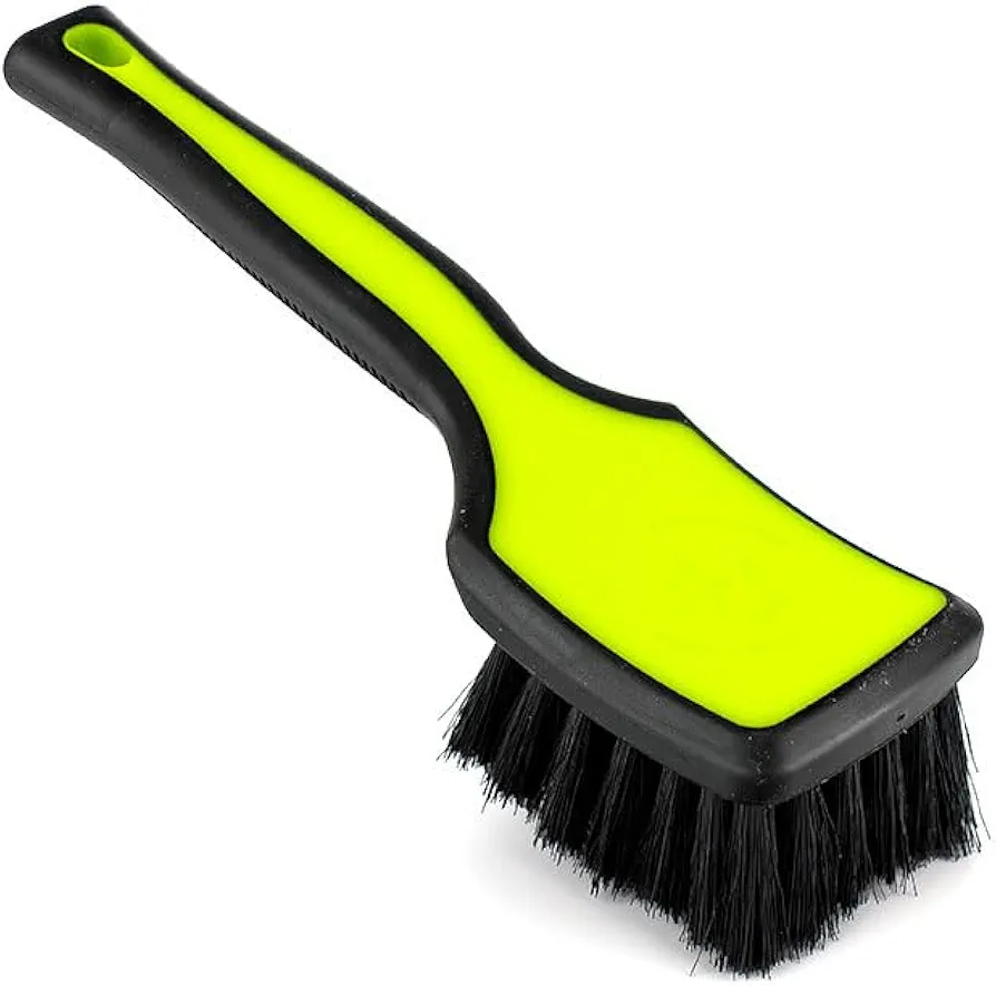 Detail Factory - ProGrip Interior Scrub Brush - Soft Bristles - Rubber Grip for Maximum Stability and Comfort - Curved Head Profile for Better Clearance - Octane Ectoplasm