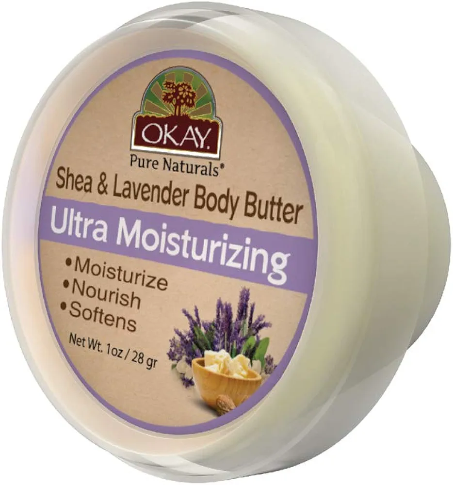 OKAY SHEA and LAVENDER BODY BUTTER Ultra Moisturizing 1oz / 30gr.