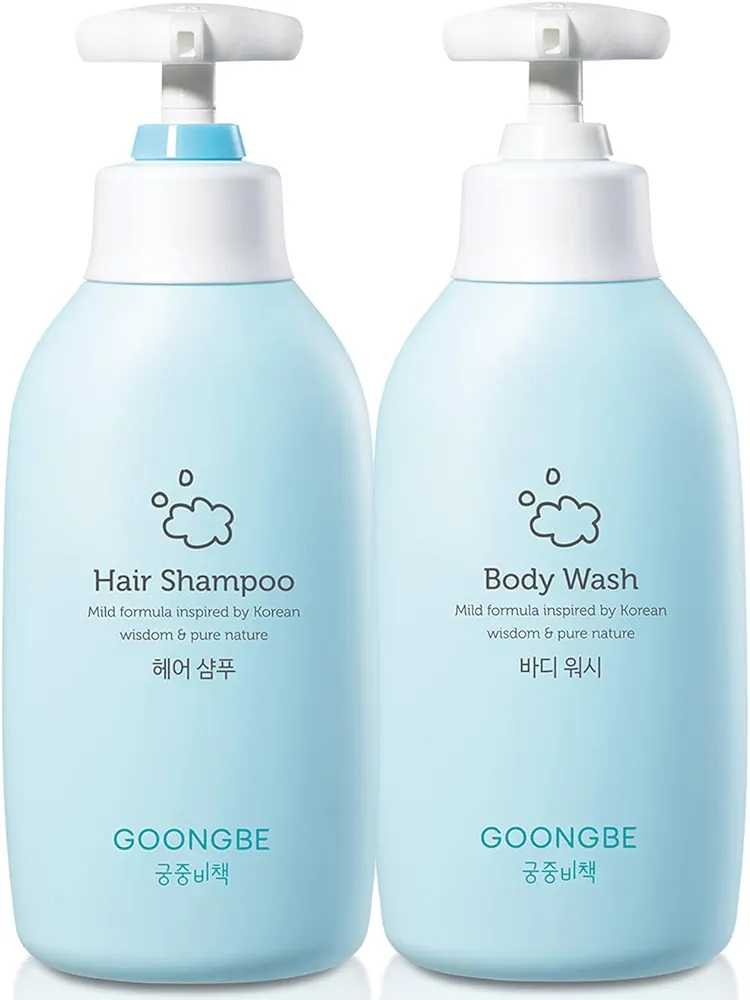 Kids Shampoo & Body Wash - Korean Kids Hair & Body Cleanser for Dry, Sensitive Skin - Hypoallergenic & Tear Free, Gentle Cleanse - For Toddlers ad Child, 11.8 fl.oz.