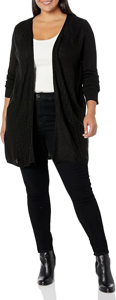 AVENUE Women's Plus Size Cardi Meadows Mews