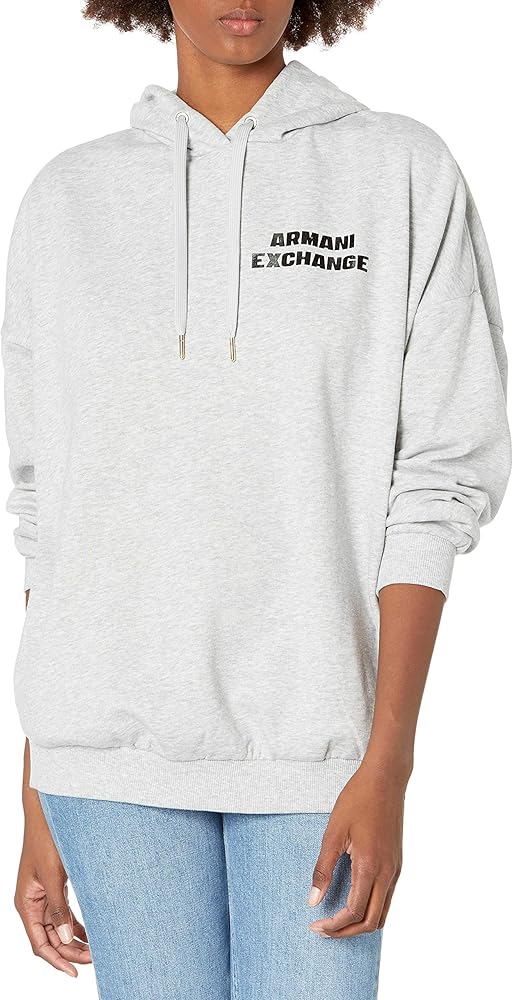 Armani Exchange Women's Breast-Logo Hooded Sweatshirt