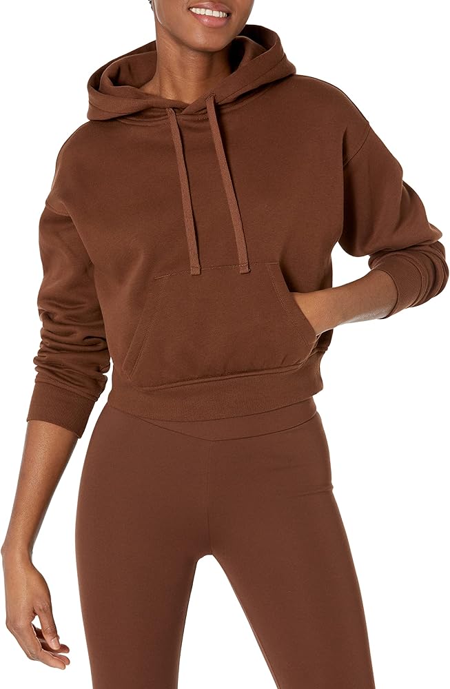 Amazon Essentials Women's Crop Hoodie Sweatshirt (Available in Plus Size)