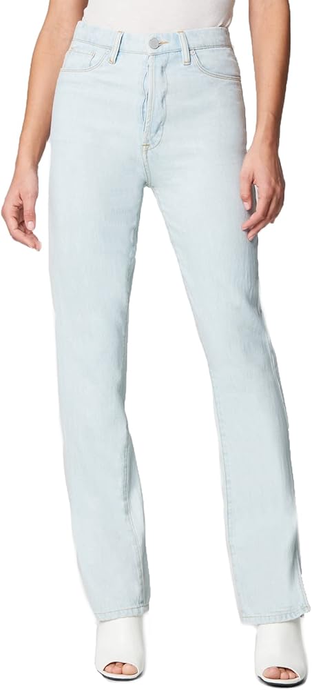 [BLANKNYC] Womens High Rise Straight Leg Pant with Side Slit Finish, Comfortable Pants & Designer ClothingJeans