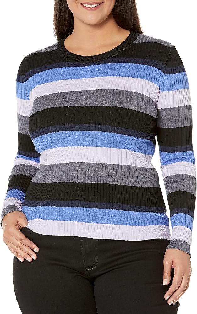 City Chic Women's Apparel Women's City Chic Plus Size Jumper 70's Stripe