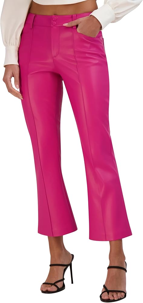 BCBGeneration Women's Faux Leather Flare Leg Pants